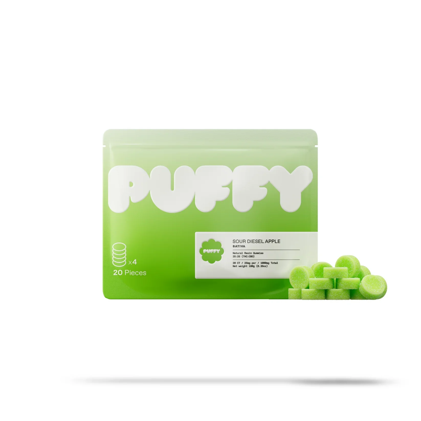 PUFFY Natural Resin Gummies | 20PC BIG PACK 500 mg - Image 3