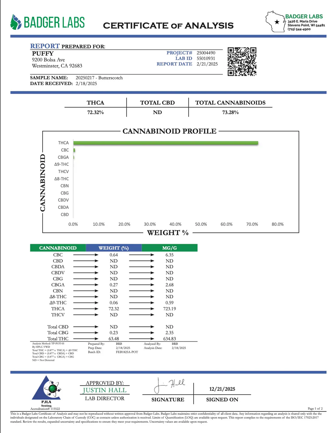 PUFFY: PURE LIVE RESIN CARTRIDGE - 1.1G - Image 4